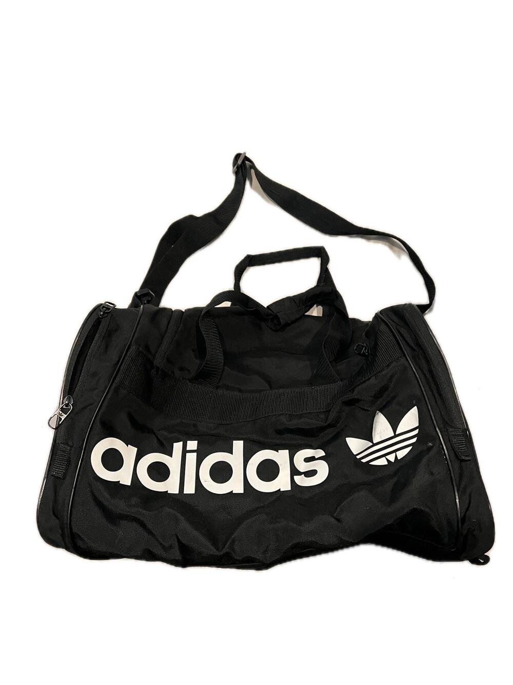 Adidas Defender Small White Black Gym Bag 18"x10"x10"